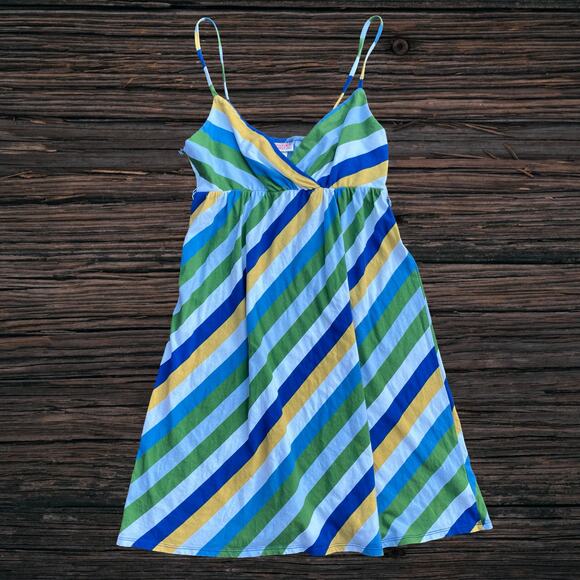 Diagonal striped babydoll dress Mossimo Y2K 2000s sundress indie - Picture 1 of 10